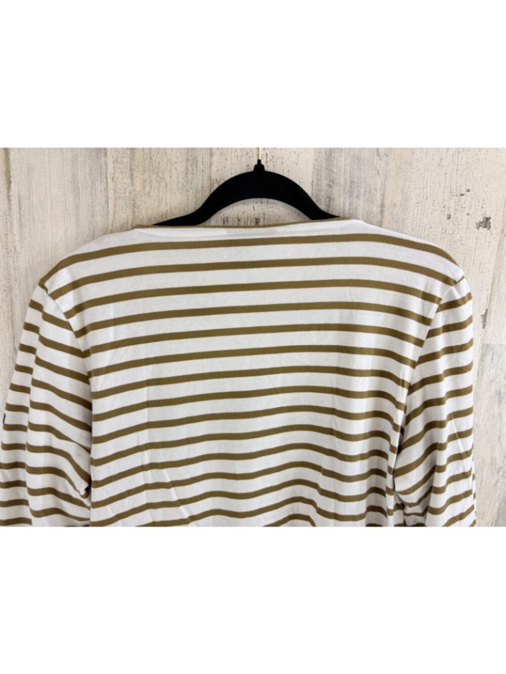 Saint James L’atelier Sz 14 M Green White Striped T Shirt - Picture 11 of 14